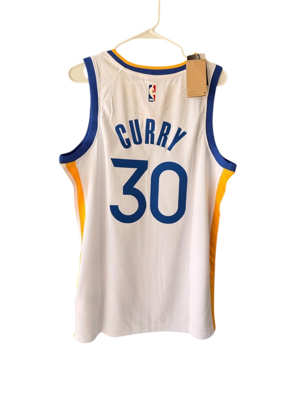 Warriors Curry Jersey White Basketball